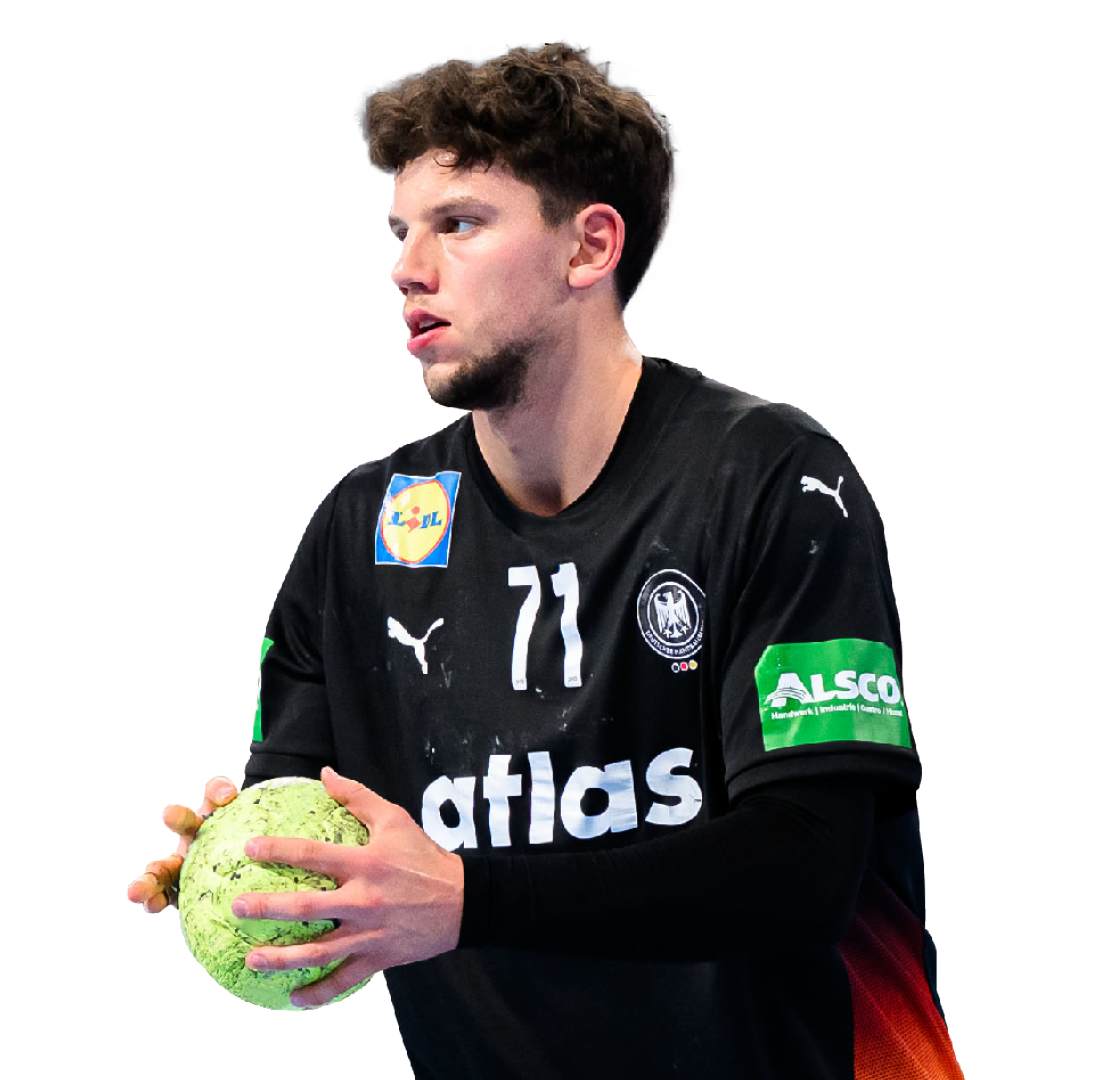 Marko Grgic hat den Ball in der Hand